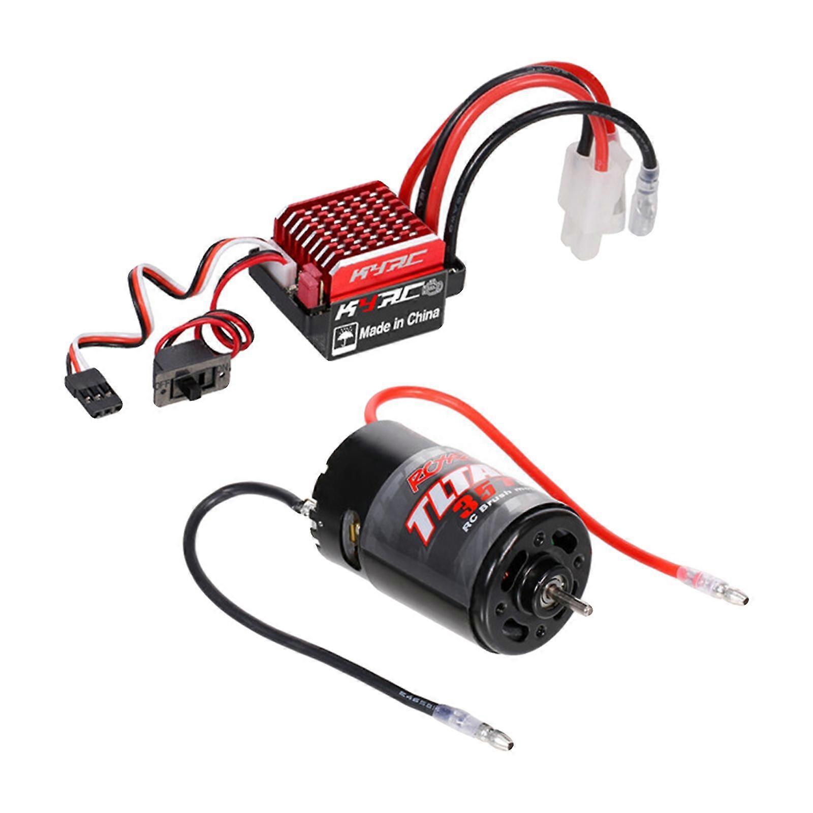 Scala 1:10 550 Motore a spazzole con ESC 60A / 320A per Axial SCX10 Axi03007 RC Car Boat Buggy - 12T