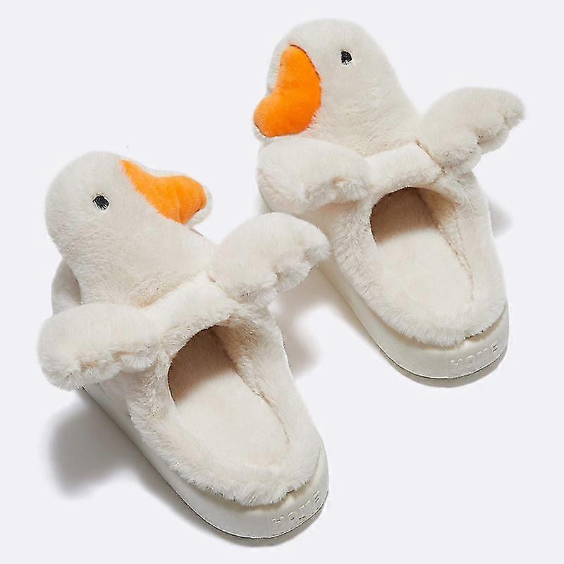 Simpatiche pantofole in cotone Swan per le donne, pantofole per la casa interna / esterna per l'inverno
