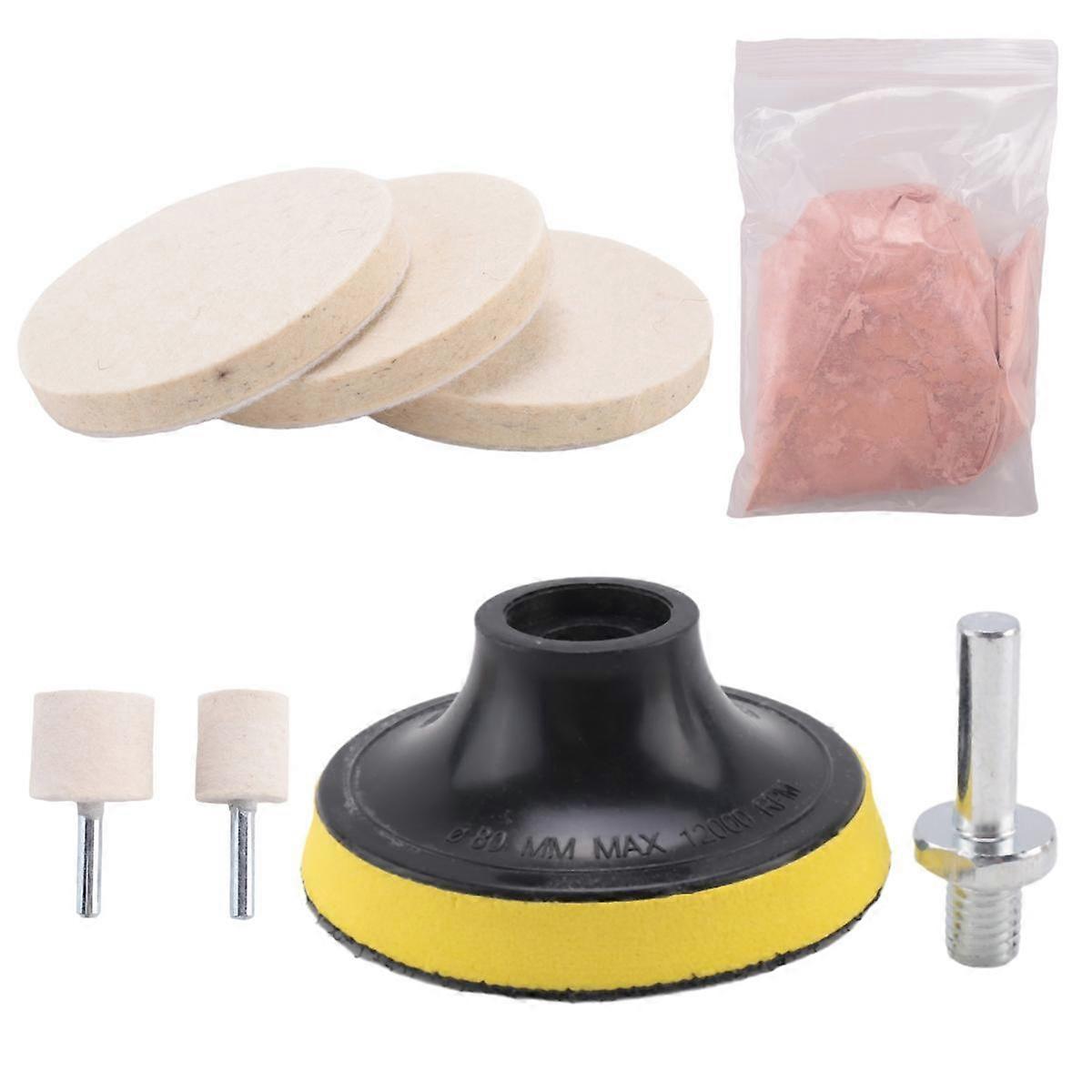 8Pcs 120G Cerium Oxide Glass Polishing Powder Kit for Deep Scratch Remover for Windscreen Glass Cleaning Scratch