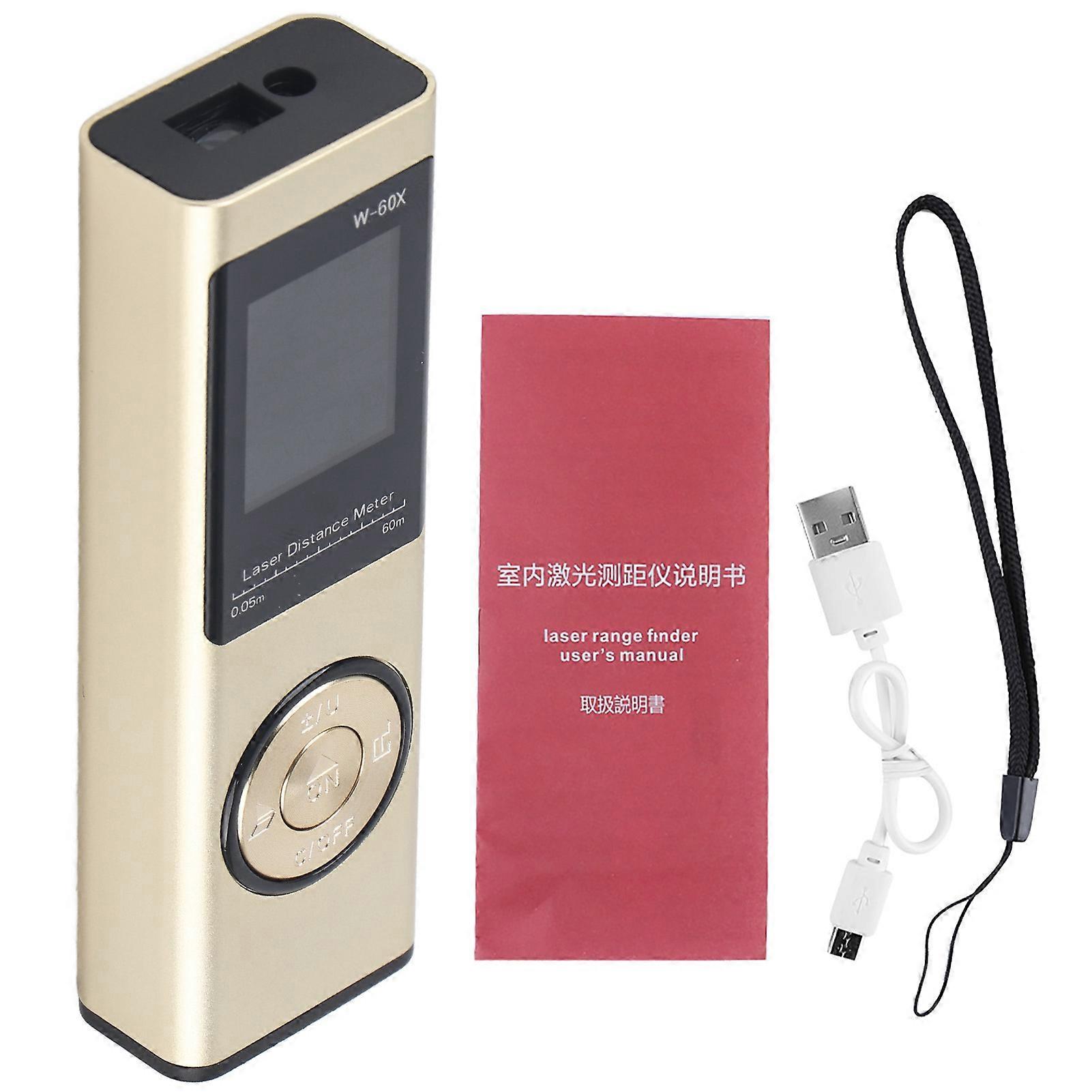 60 Meter Laser-Entfernungsmesser Tragbarer IR-Entfernungsmesser Handheld Digital Scale Tape (YMCAT)