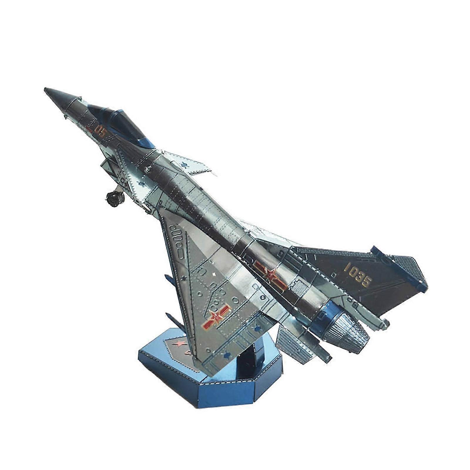 Fighter Model Building Blocks Set Gift Model Airplane Kit for Fans multicolor