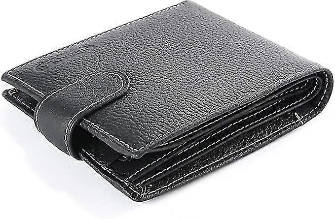 محفظة جلدية رجالية قابلة للطي بطاقة هوية محفظة نقود كليب