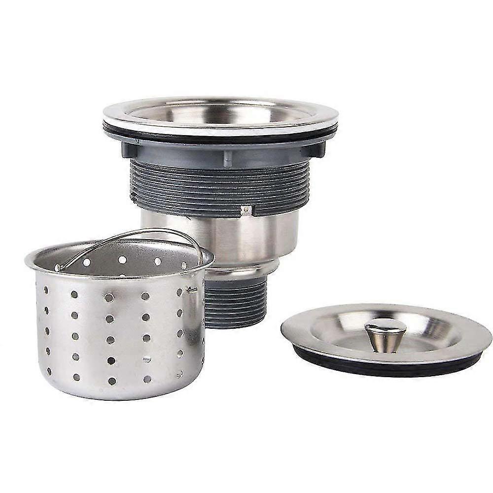 3-1/2-inch Kitchen Sink Strainer With Removable Deep Waste Basket
