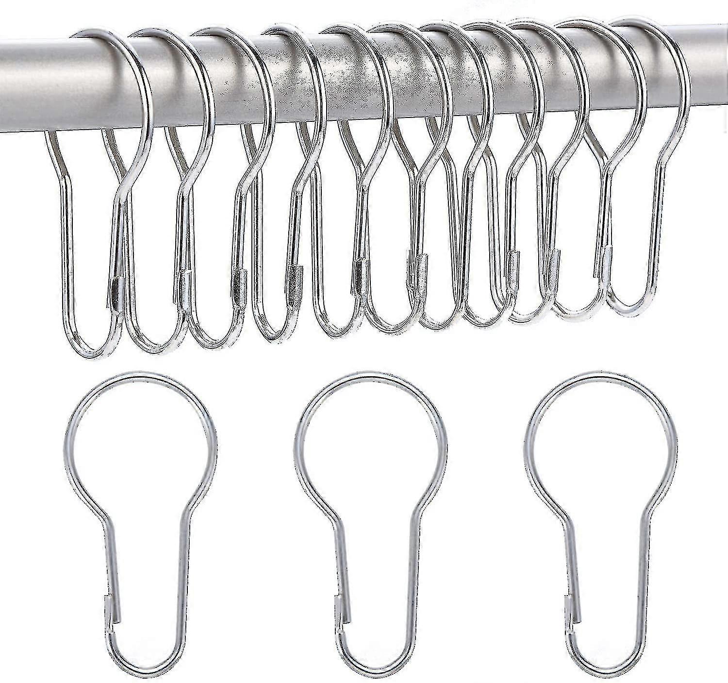 40 Pack Shower Curtain Rings Hanging Hooks For Sorting And Organization