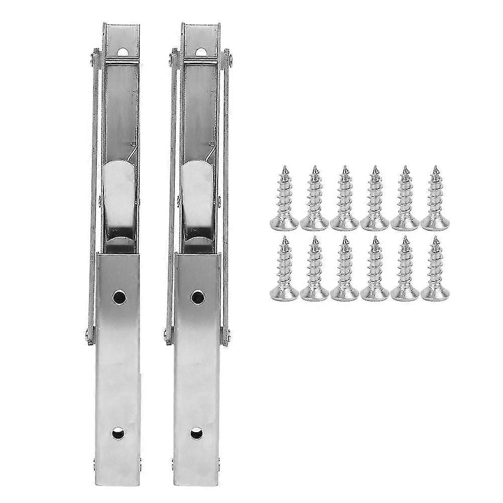 2pcs Stainless Steel Triangular Folding Bracket Wall Shelf Support Heavy Duty Fixing Bracket