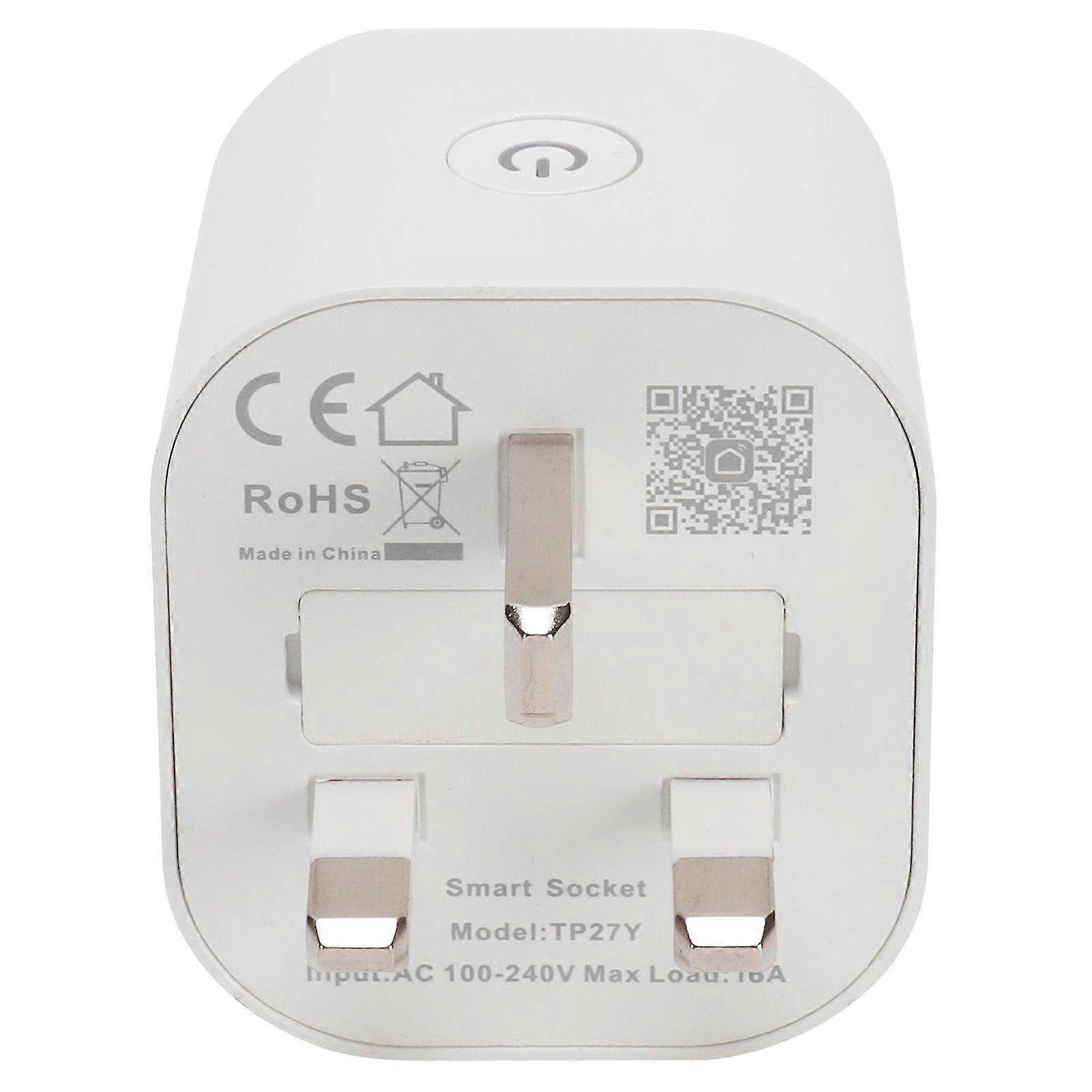 Wifi Smart Socket Voice Control Smart Outlet Plug Support For Alexa Uk Plug 110-240v