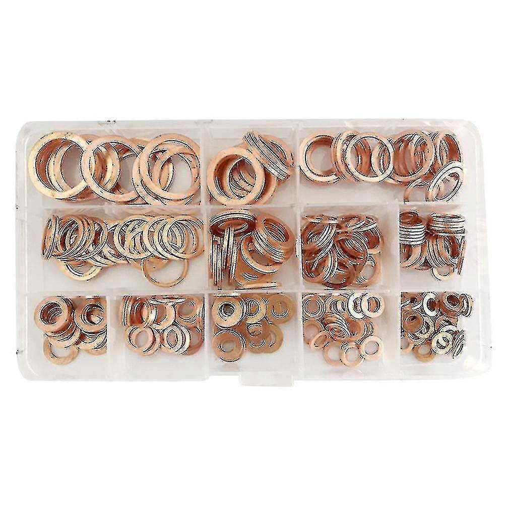 300pcs Cobre anéis de vedação sortimento - M5 a M20