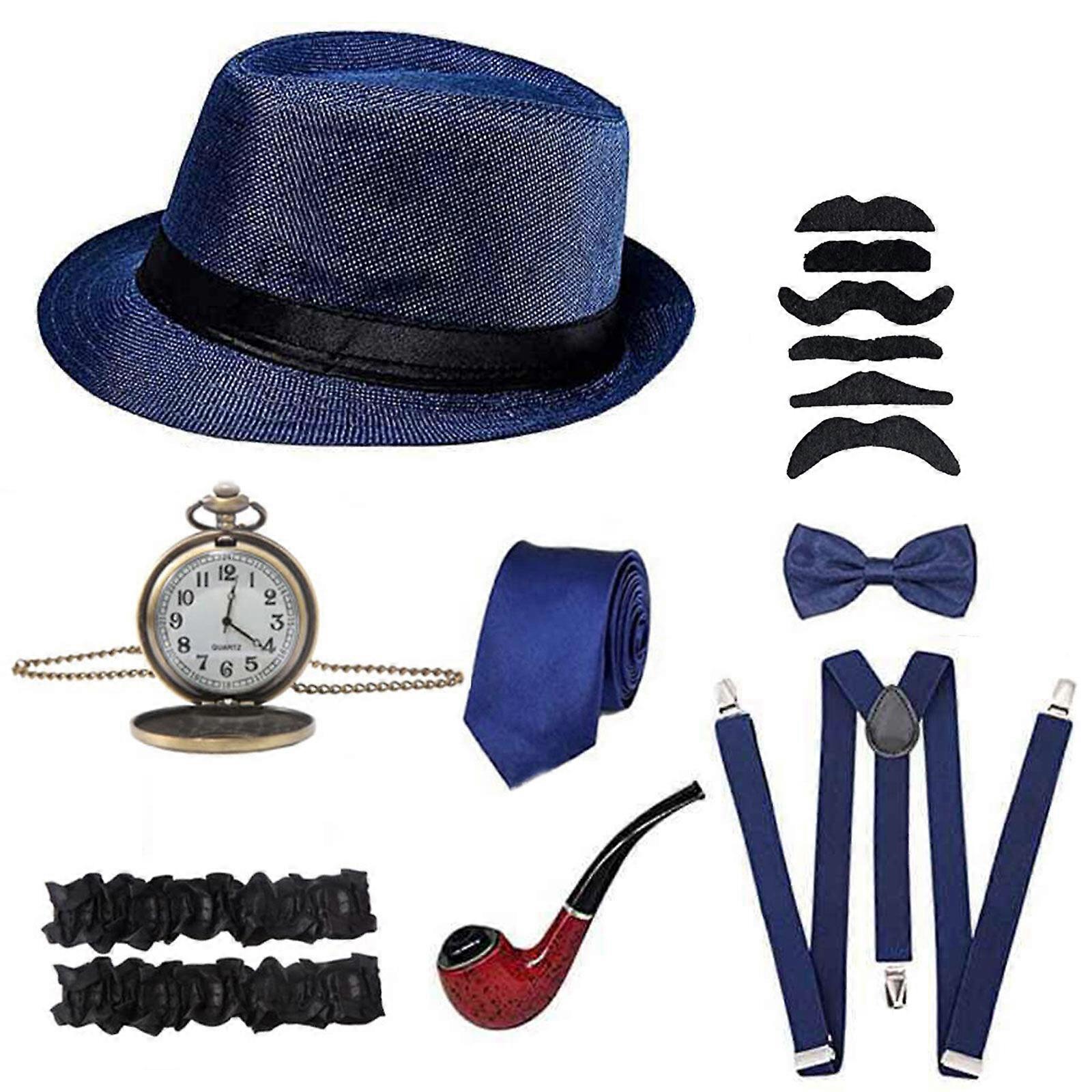 des années 1920 hommes accessoires Gatsby Gangster vêtements Costume Halloween Cosp, 100 % neuf