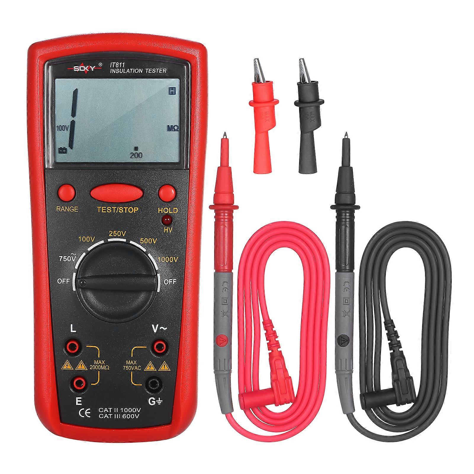 1M-20G Digital Megger Ohmmeter Isolationswiderstandstester Handheld-Isolationstester LCD-Isolationsmessgerät