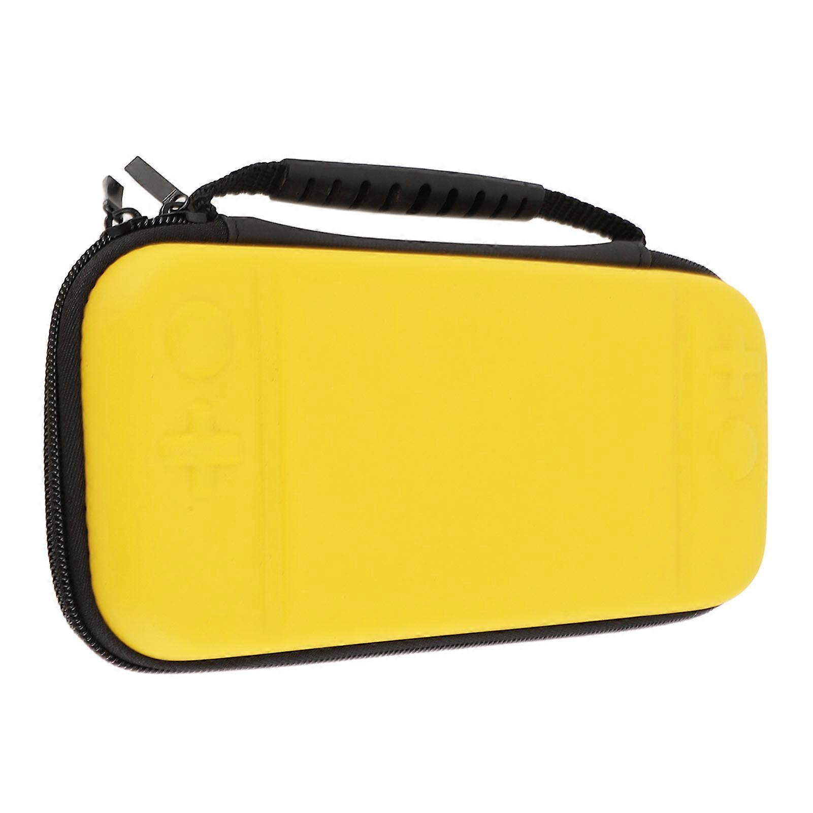 Game Console Case Super Thin Portable Travel Carrying Storage Protective for Switch Lite with 10 Game Card Slots Yellow 