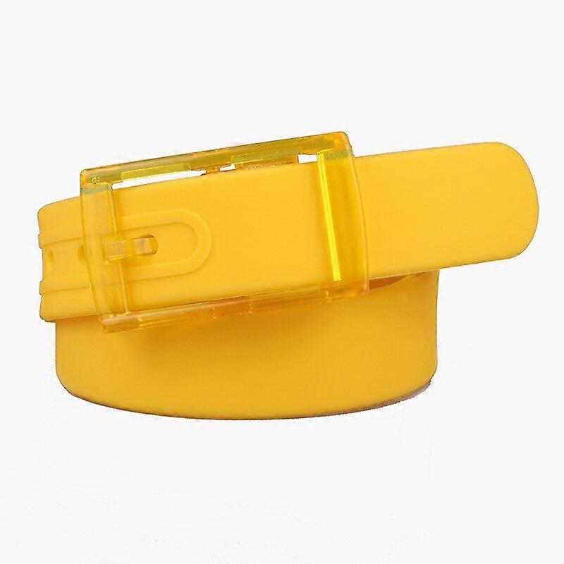 High quality casual and fashionable silicone belt for men and women, plastic buckle, candy color, non-metallic beltBelts