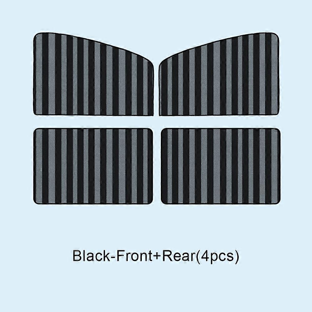 4pc Magnetic Car Window Screen Door Covers Front/Rear Side Window UV Sunshine Cover Shade Mesh Prevent Mosquito Privacy Protect