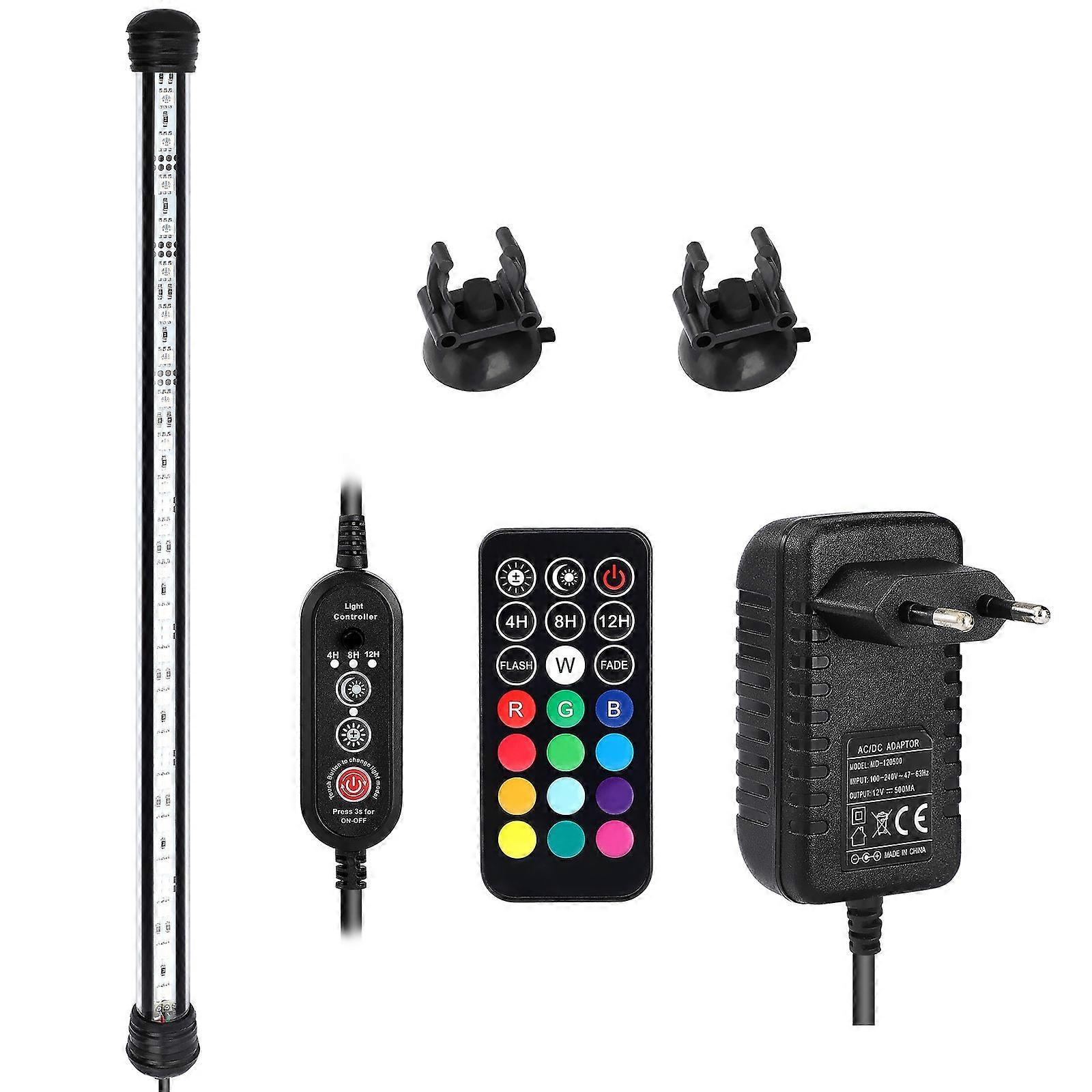 Fish Aquarium Tank Light - RGB Colored Aquarium Background Light with Wireless Remote Control