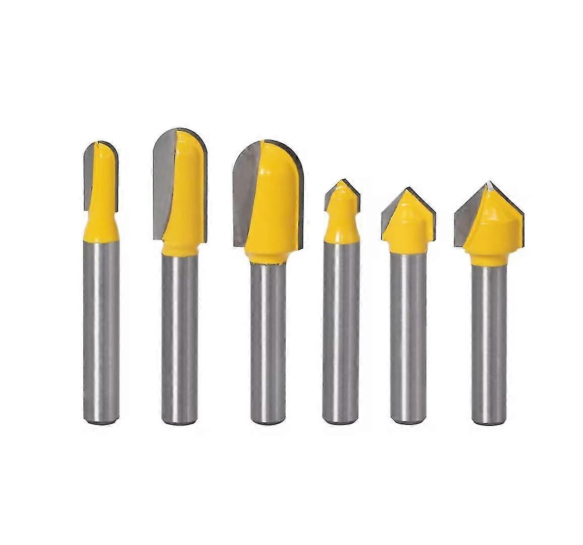 Jinyi Grooving Router Bit Shank 90 De V Groove Router Bits Carving V-groove Router Bits (6pcs, )