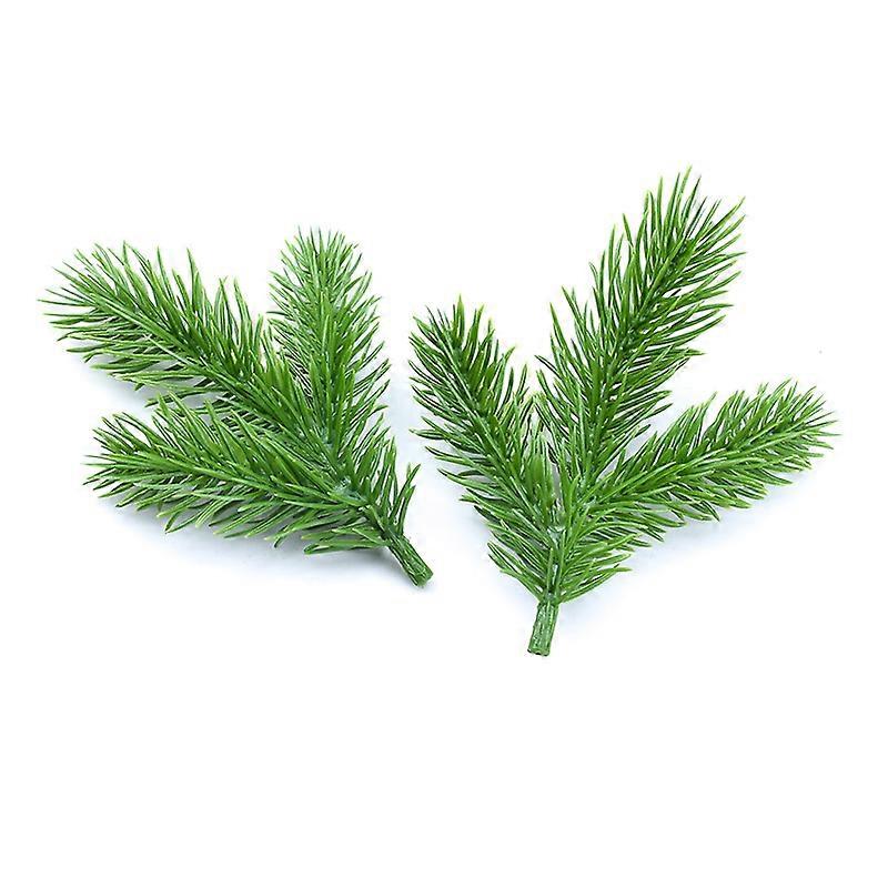 10Pcs Artificial Plants Pine Needle Plastic Christmas Tree Decorations for Home Scrapbooking Wedding Decorative Flowers Wreaths