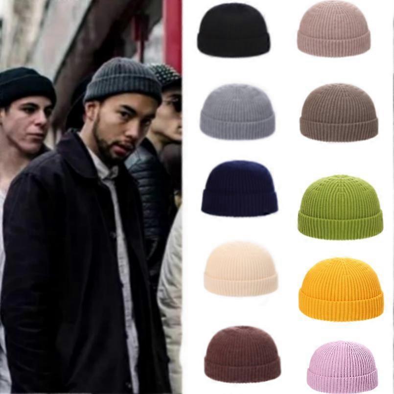 Men Beanies Winter Autumn Hip Hop Skullcap Street