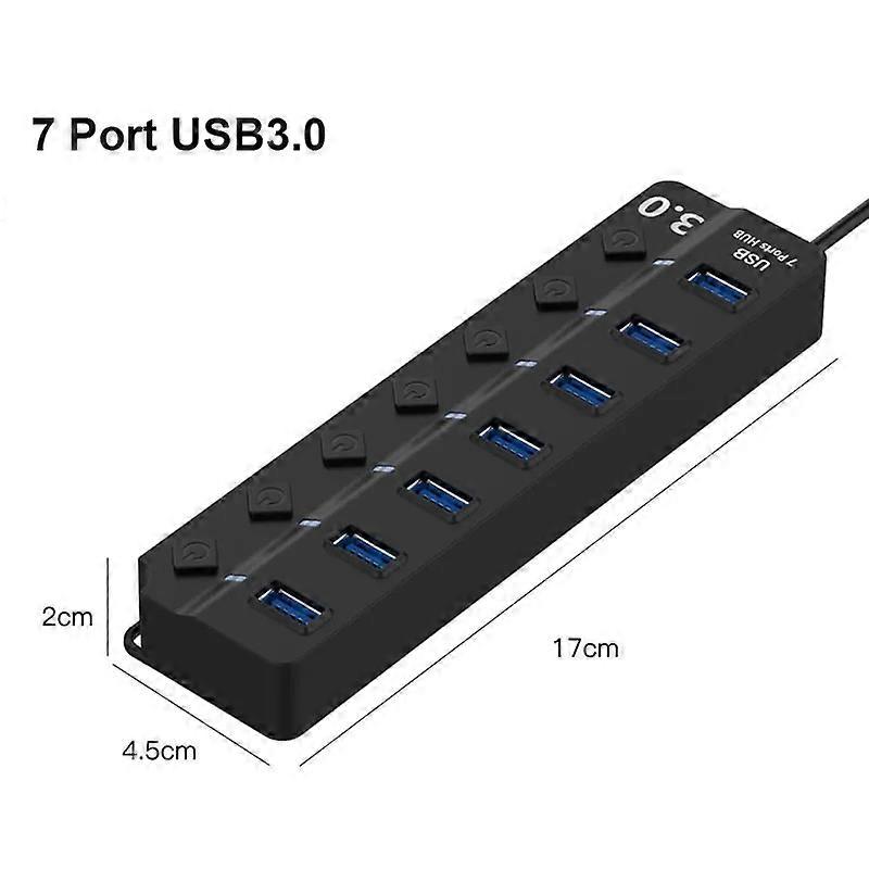 Multi USB HUB 3.0 USB 2.0 Hub USB Splitter Hub Use Power Adapter 4/7 ...