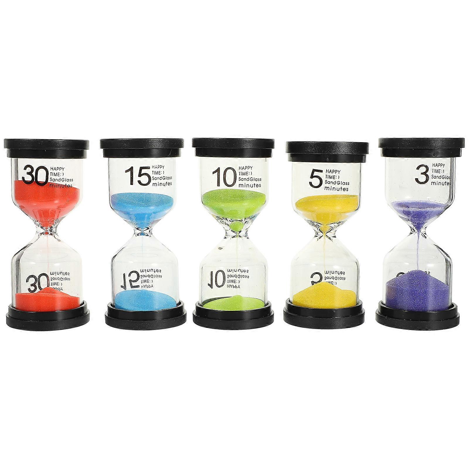5 Pcs Kid Clock Liquid Bubbler Timer Sand Timer Kids Decorative Hourglass Sand Timers