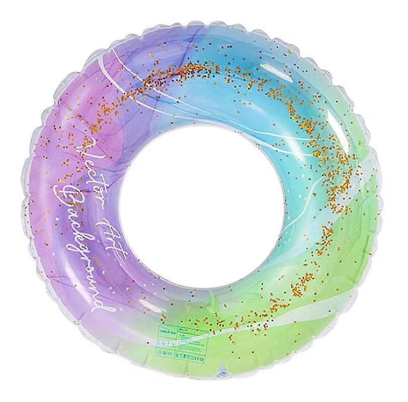 Inflatable Swim Rings for Adults Cool Summer Large Water Inflatables Rubber Starry Swim Pool Float with Sequins Beach Rings Floaties
