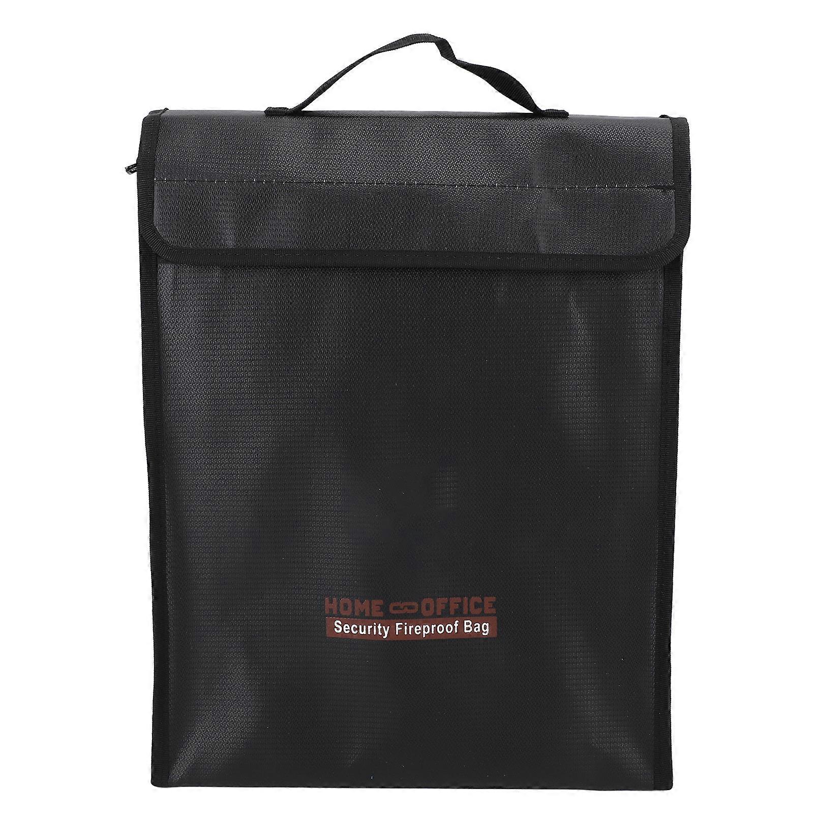 Fireproof Document Bag Waterproof Portable Safe Fireproof File Pouch with Handle for Valuables Certificates Jewelry
