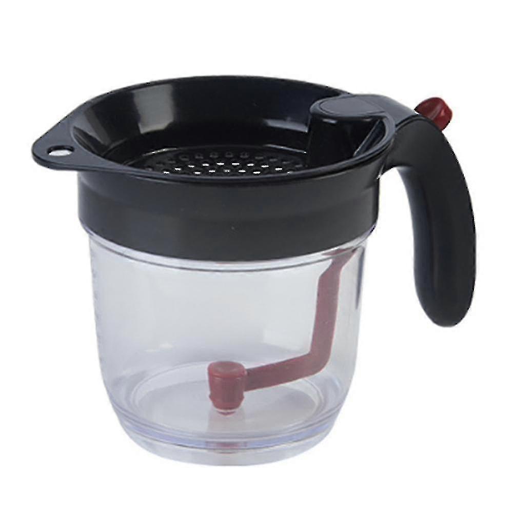 Fat Separating Jug, Plastic, With Integrated Sieve And Measuring Scale1pcs-black