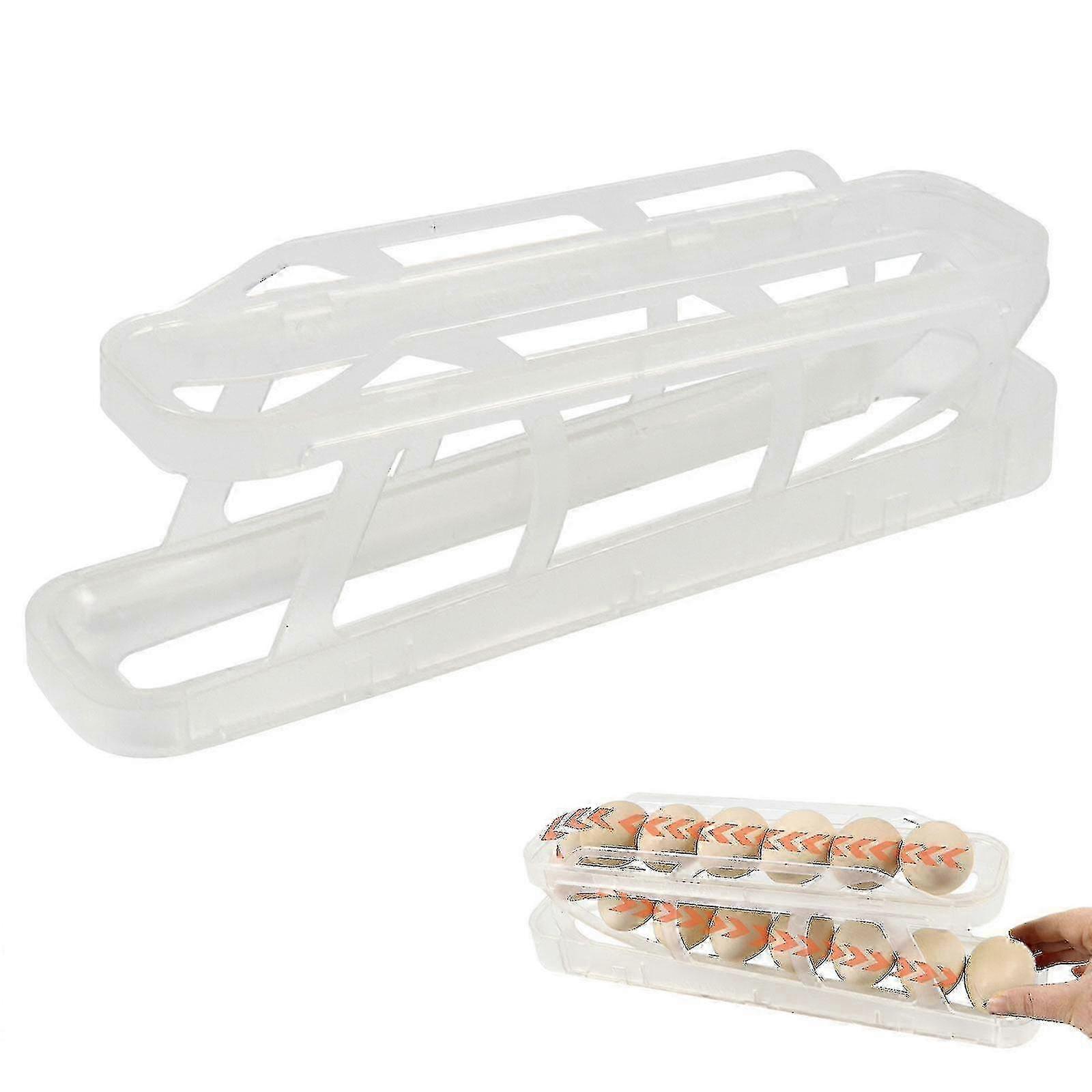 Automatic Egg Dispenser Roller Refrigerator Egg Holder Storage Container For Kichen Zekai