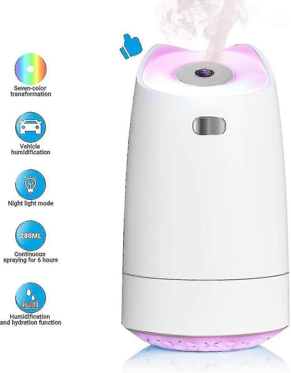 Usb , 280ml Mini Portable With 7- Led , Auto-off, Ultra-quiet