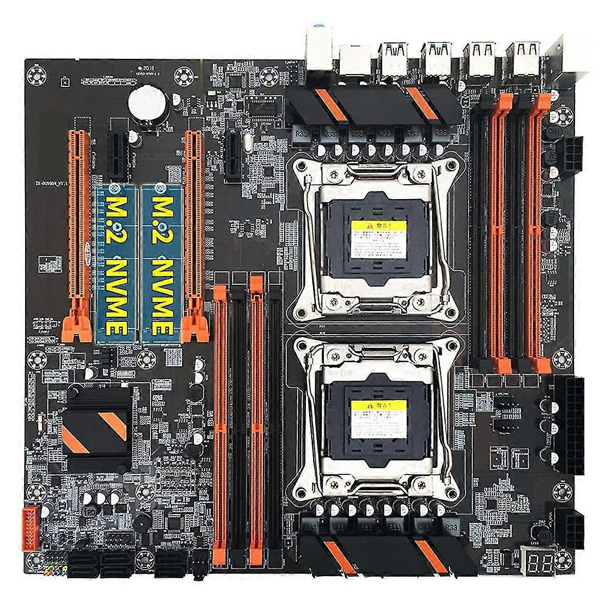 X99 Dual CPU Motherboard + 2XE5 2620 V3 CPU + DDR4 4G RECC RAM + SATA Kabel + Schallwand + Wärmeleitpaste LGA 201