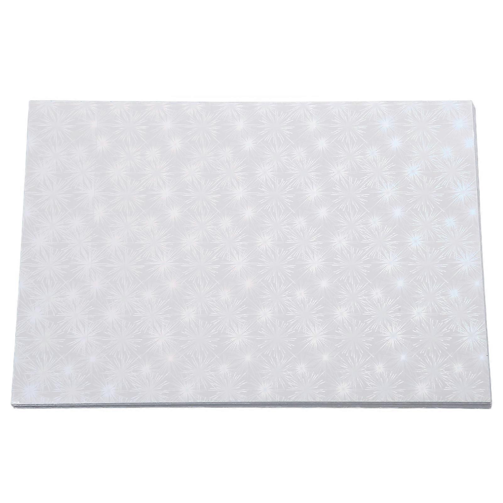 50Pcs Holographic Laminate Sheets A4 Bright Colors Glittering Effects Holographic Stickers for Photo Paper Picture Fireworks Style