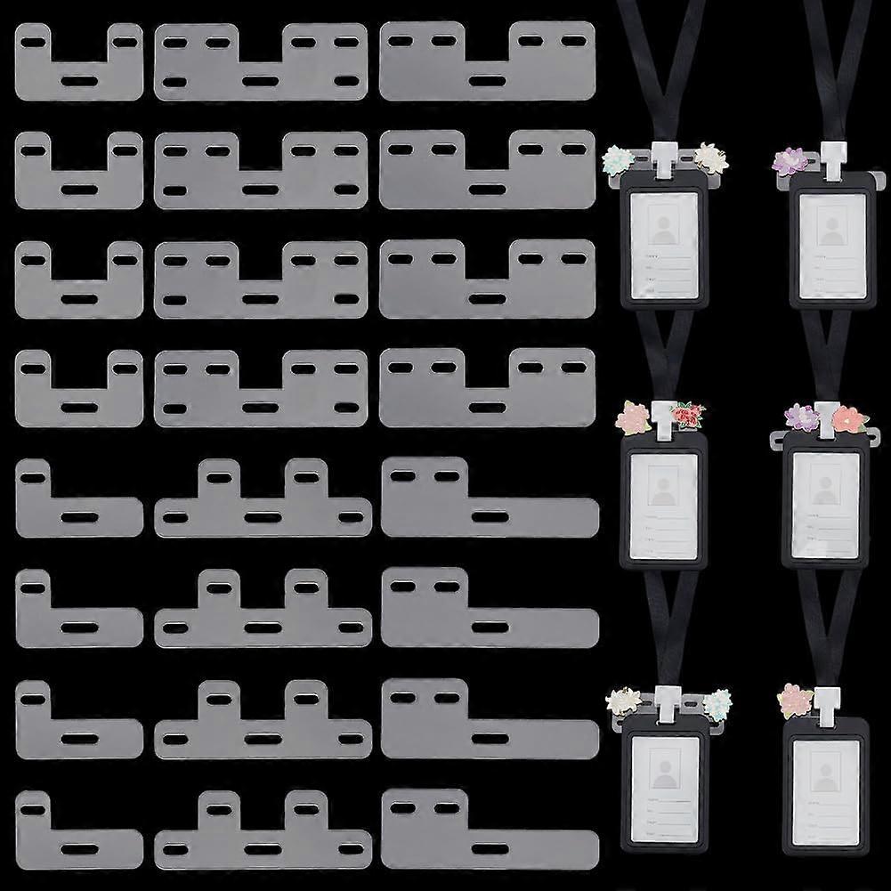 24 Pcs Topper Adapter for Badge Buddy 6 Styles Clear Acrylic Id Badge Topper Badge Buddy Pin Holder for Nurse Doctor Student Staff by Specialist ID fi