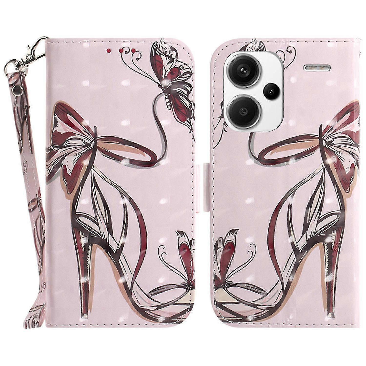 For Xiaomi Redmi Note 13 Pro+ 5G Case 3D Pattern Leather Wallet Phone Cover Handbag
