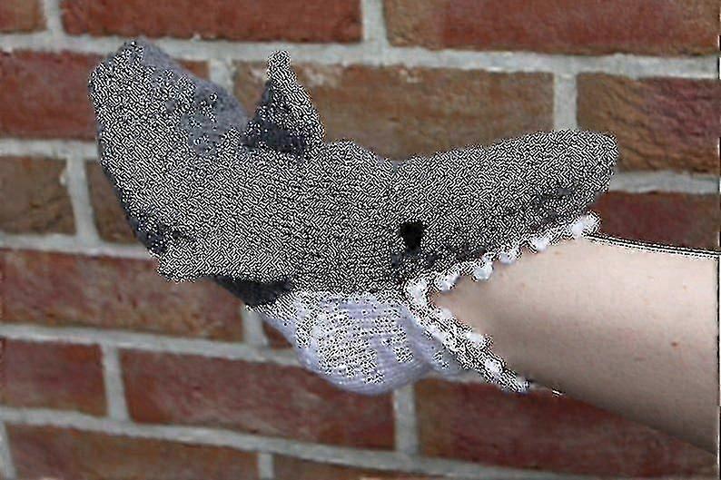 Knitted Crocodile Socks Winter Warm Socks Chameleon Socks