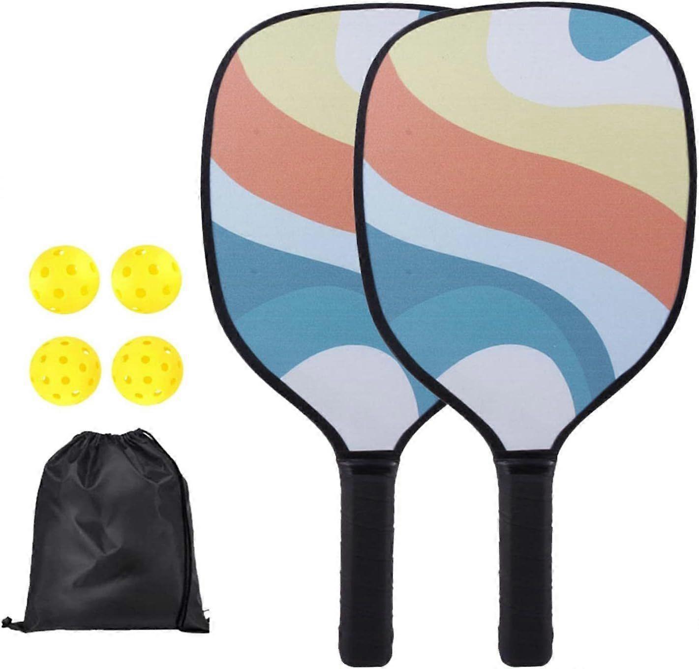 סט מקצועי של 2 מחבטים, 4 כדורים ותיק למבוגרים טורניר פנימי וחיצוני לילדים
