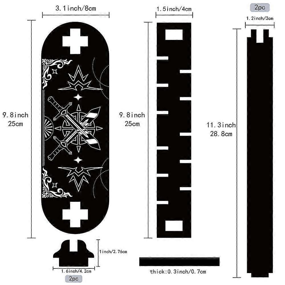 Wooden Crystal Display Shelf Black Oval Crystal Holder Stand Rustic ...