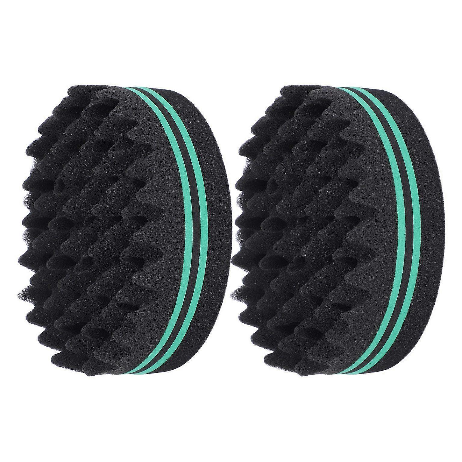 2pcs Twist Curl Sponge Brush with Small Holes for Defined Curls