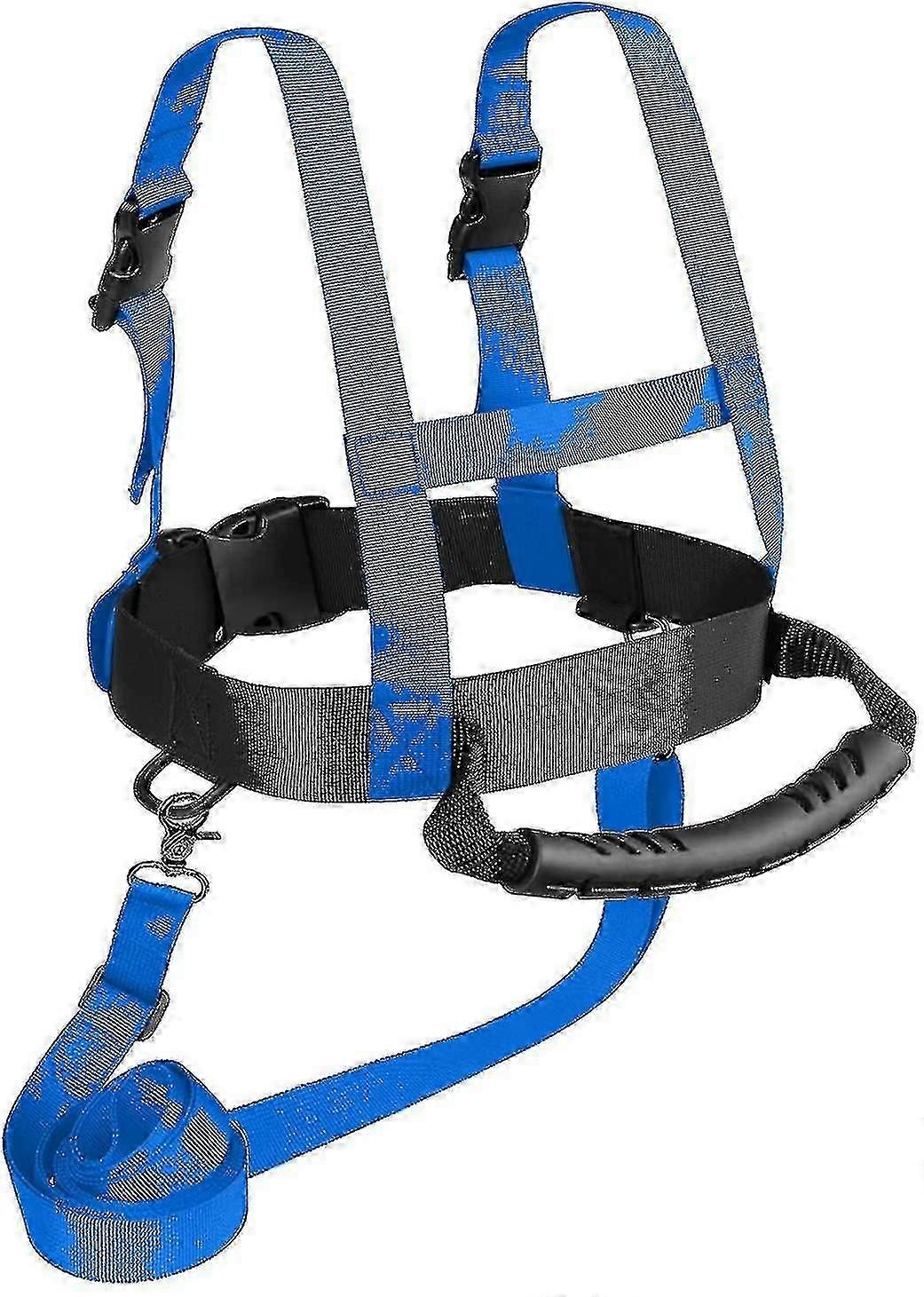 Children's ski and snowboard training harness with detachable leash, metal connection ring Easy Lift handle A SHJ