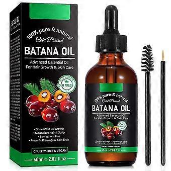 Batana olie - 100% batana olie til vækst, eliminerer spaltede ender, forbedrer udstråling næring til alle typer, 2.02 Fl Oz 1stk