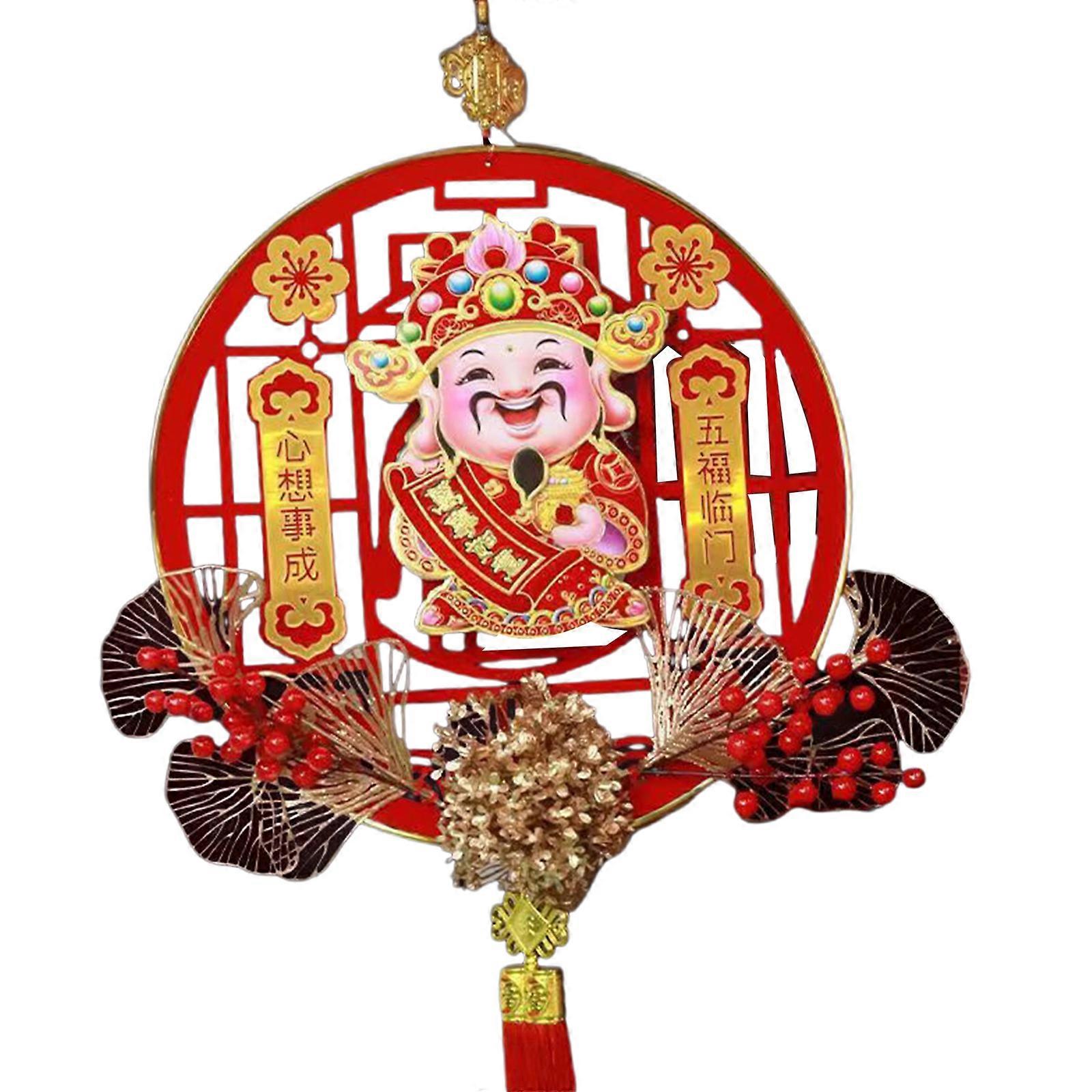 Wealth Attracting God Bobbleheads Pleased Wealth God Shaking Head Figures Charm for Desktop and Vehicle Adornment