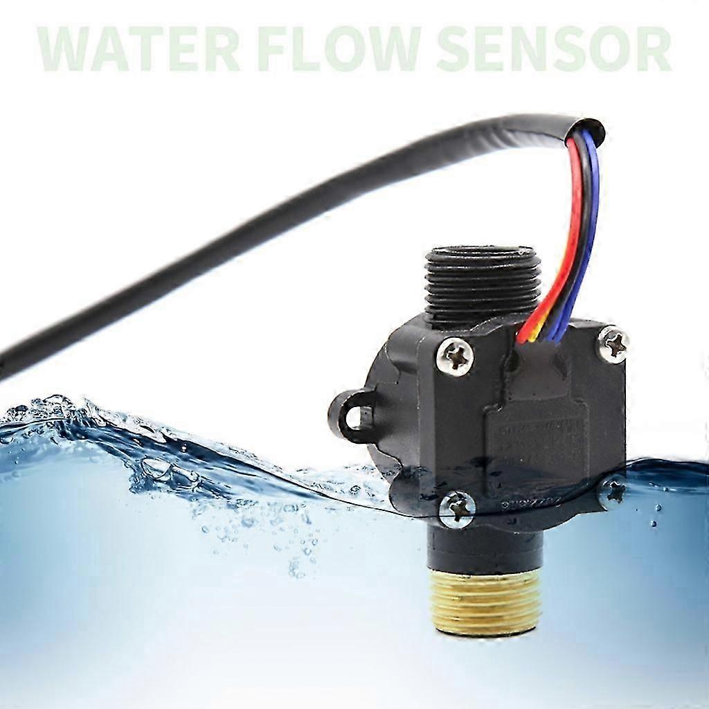 G1/2 Water Brass Hall Effect Flow Sensor Meter Flowmeter 1-30L/min