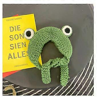 Mehrfarbige Froschhut Mützen Gestrickte Wintermütze Solide Hip-Hop Accessoire Geschenke Warme Winter Schöne Weihnachten Skullies Hut Kappe