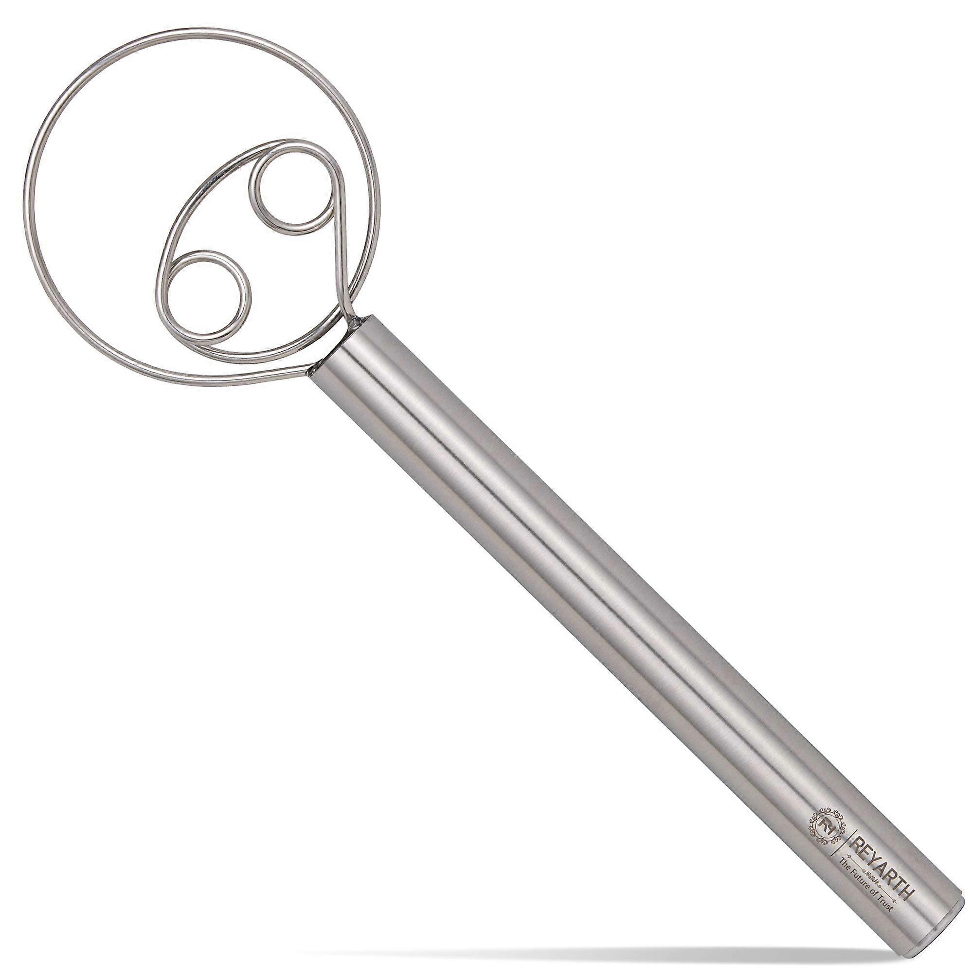 12-Inch Danish Dough Whisk Premium Stainless Steel Dough Mixing Tool For Bread Dough
