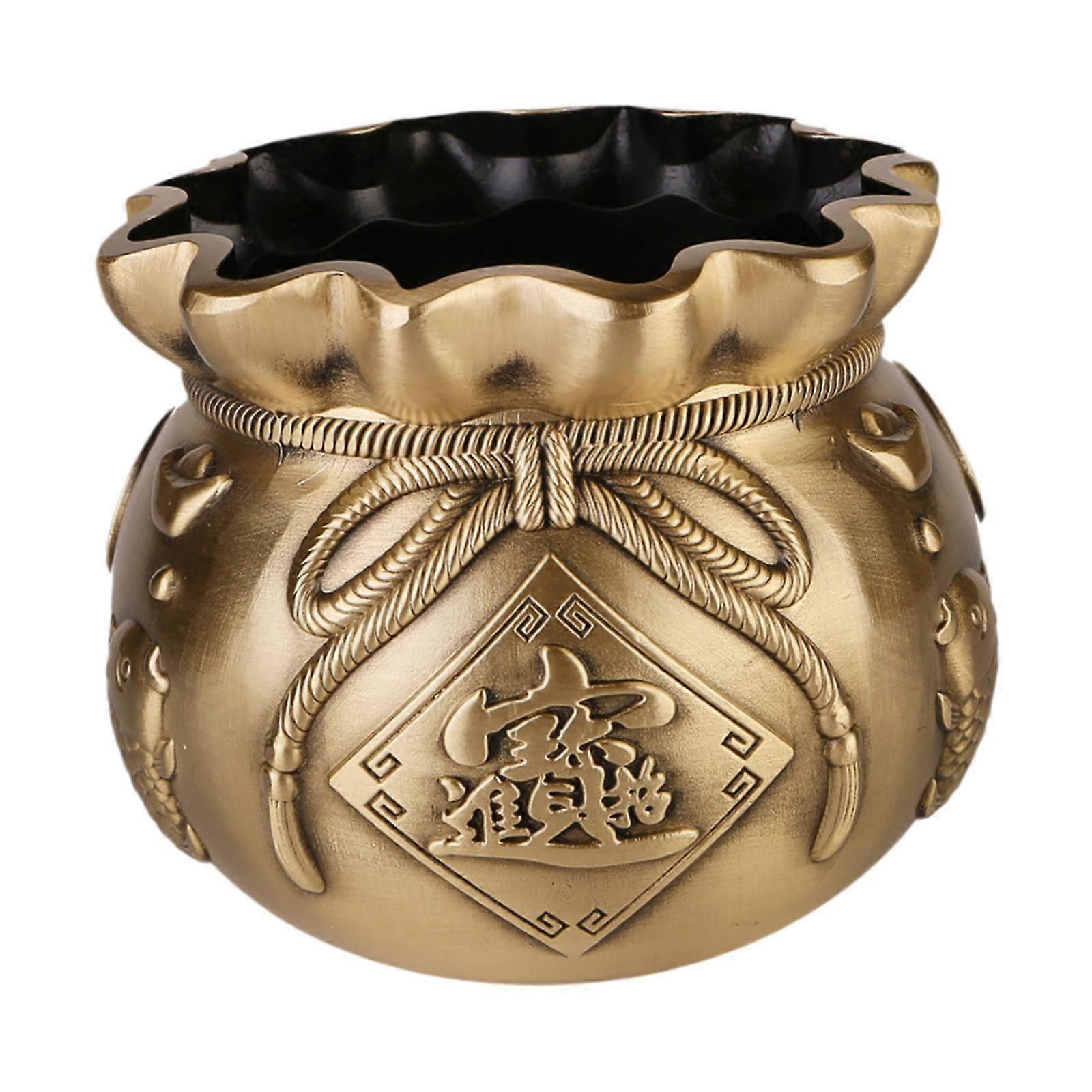 Feng Shui Brass Cornucopia Gifts Treasure Bowl for Dining Table Multipurpose S