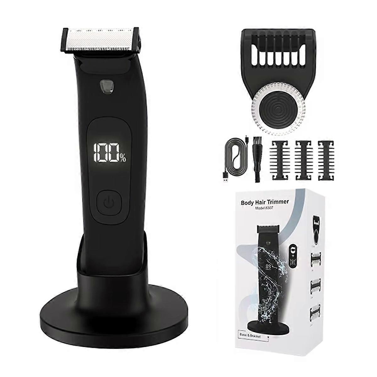 Electric Beard Trimmer for Men - Waterproof, Adjustable Guard, Multi-Use for Trimming, Edging & Sha
