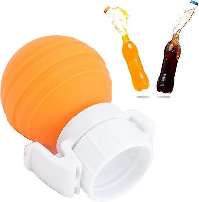 Pump Cap, Reusable Silicone Soda Bottle Cap (Orange), 7*5.5CM