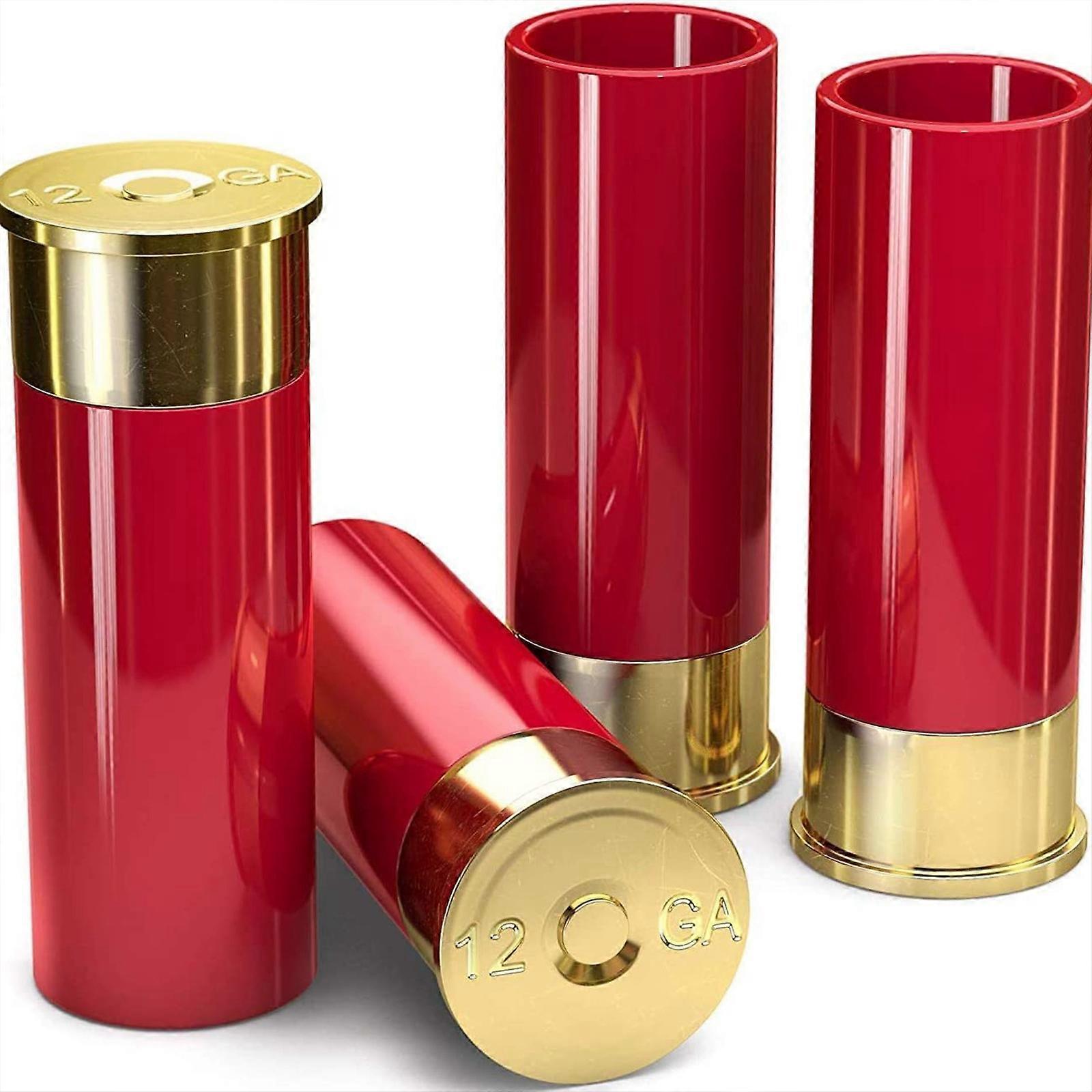 12GA Shot Glass 4-Pack:  Plastic Design