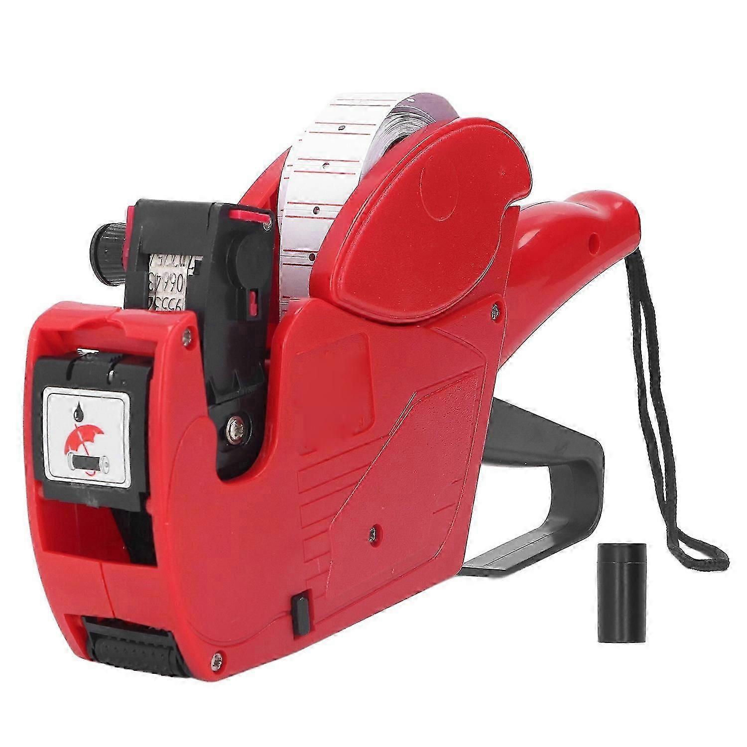 Price Labeling Machine 8 Marking Digits Portable Price Tag Device for Store Factory Warehouse Red