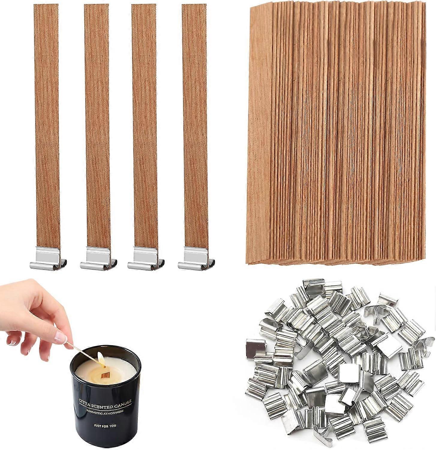 Wooden Candle Wicks Set, Candle Wicks