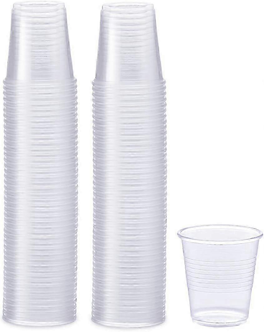 [3 oz. - 100 Count Clear Disposable Plastic Cups - Small Disposable Bathroom,