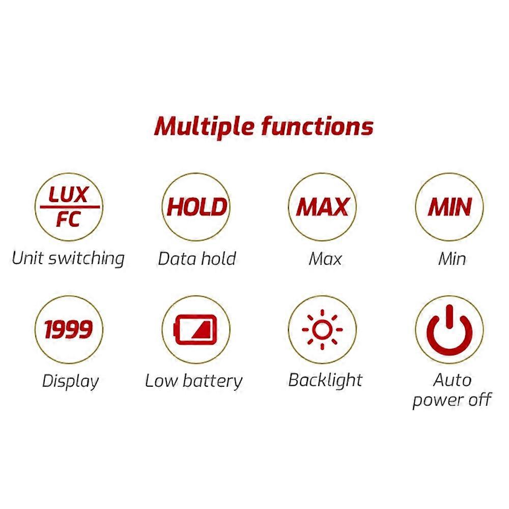 TASI TA636A Digital Light Meter Lux Meter Handheld Illuminometer Photometer with Integral Type Senso