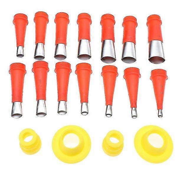 Professional Caulking Tool Accessory with 14 Nozzles and 4 Bases, Durable ABS Material, User-Friendly Design